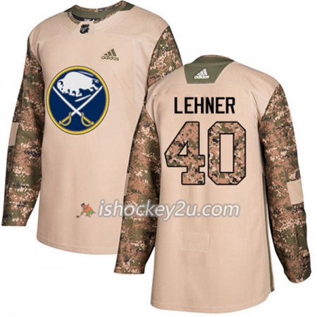Mænd NHL Buffalo Sabres Trøje Robin Lehner 40 Adidas 2017-2018 Camo Veterans Day Practice Authentic